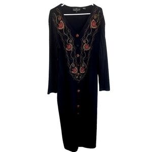 Vintage Carole Little Button Front Duster Sweater